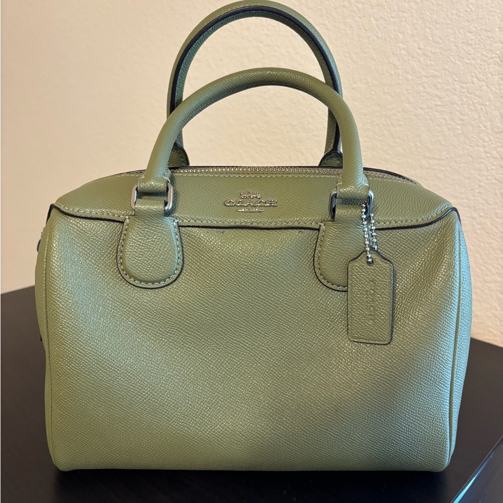 Rare Coach Rowan Sage Green Satchel Bag